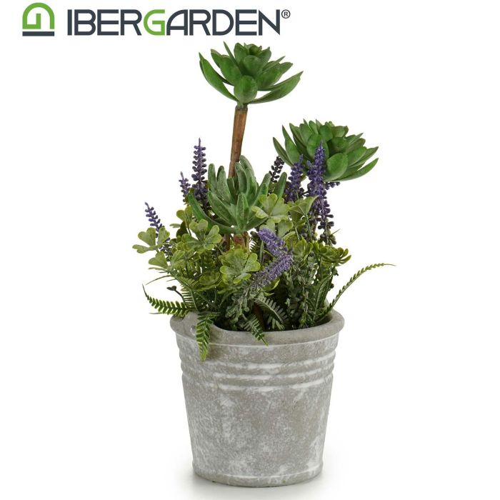 Planta Artifi Flores Maceta Cemento Peq Ibergarden 10X25CM (12 Unidades) 1 Planta Artifi Flores Maceta Cemento Peq Ibergarden 10X25CM (12 Unidades) 1