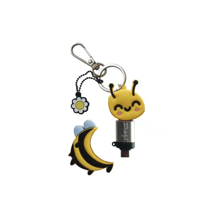 Wondee Memoria USB 32GB Abeja Llavero con Adaptador USB C Compatible Windows macOS Linux 4