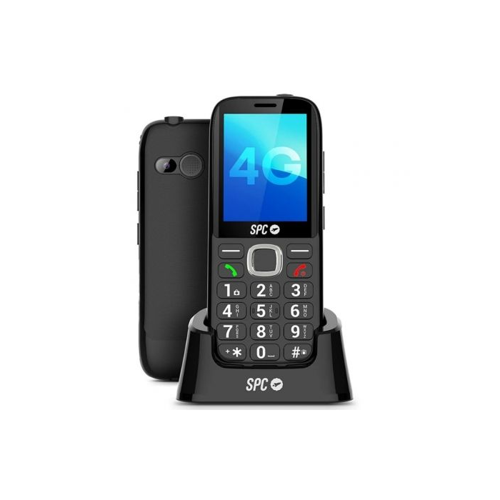 SPC Teléfono Móvil Fortune 2 Max 4G para Personas Mayores Negro con Pantalla XL y Botón SOS