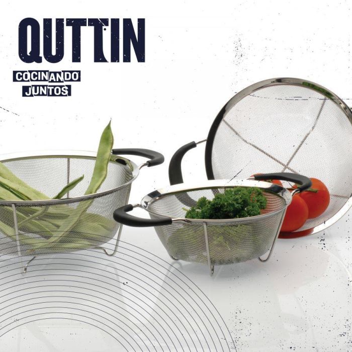 Escurridor de acero con asas Soft 29.5 cm Quttin - Inde (12 Unidades) 3 Escurridor de acero con asas Soft 29.5 cm Quttin - Inde (12 Unidades) 3