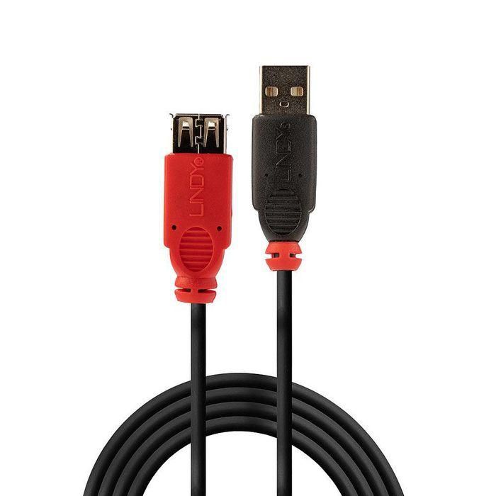 Lindy Cable de Extensión Activo USB 2.0 - 5m, Conectores USB-A Macho a USB-A Hembra, 480Mbps, Diseño Slim 1