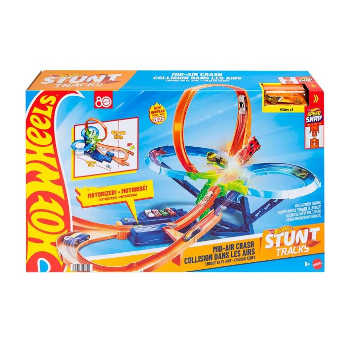 Hot Wheels Pista Big Air Crash - Incluye Coche Escala 1:64 - Medidas 68,7x62,5x85,9 cm - Edad +5 años - Requiere Pilas 1 Hot Wheels Pista Big Air Crash - Incluye Coche Escala 1:64 - Medidas 68,7x62,5x85,9 cm - Edad +5 años - Requiere Pilas 1