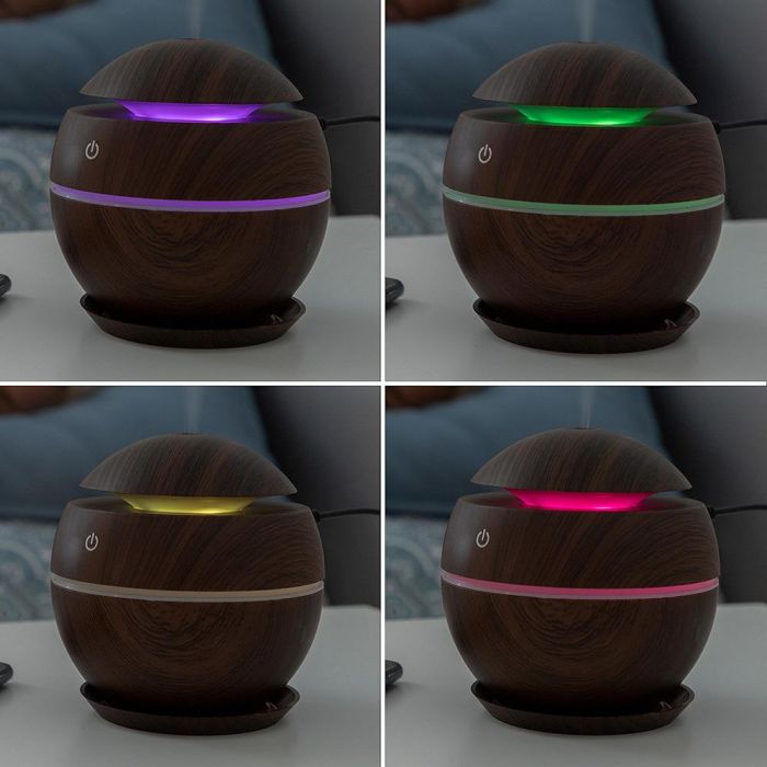 Mini Humidificador Difusor de Aromas Dark Walnut InnovaGoods 5