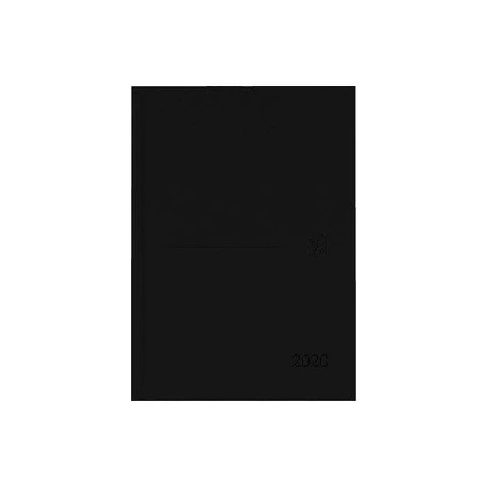 Oxford Dp Agenda Anual Minimal Cosida A5 320 Hojas Negro 2026