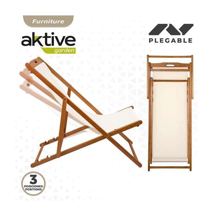 Hamaca Aktive Blanco Madera de acacia 59 x 100 x 94 cm 5 Hamaca Aktive Blanco Madera de acacia 59 x 100 x 94 cm 5