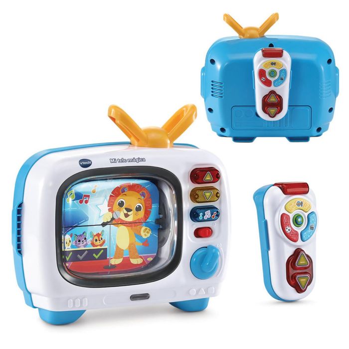 V-Tech 80-578722 Televisión de Juguete Interactiva Mi Tele Mágica con Canales, Juegos, Español/Inglés y Aprendizaje para +12 Meses 1