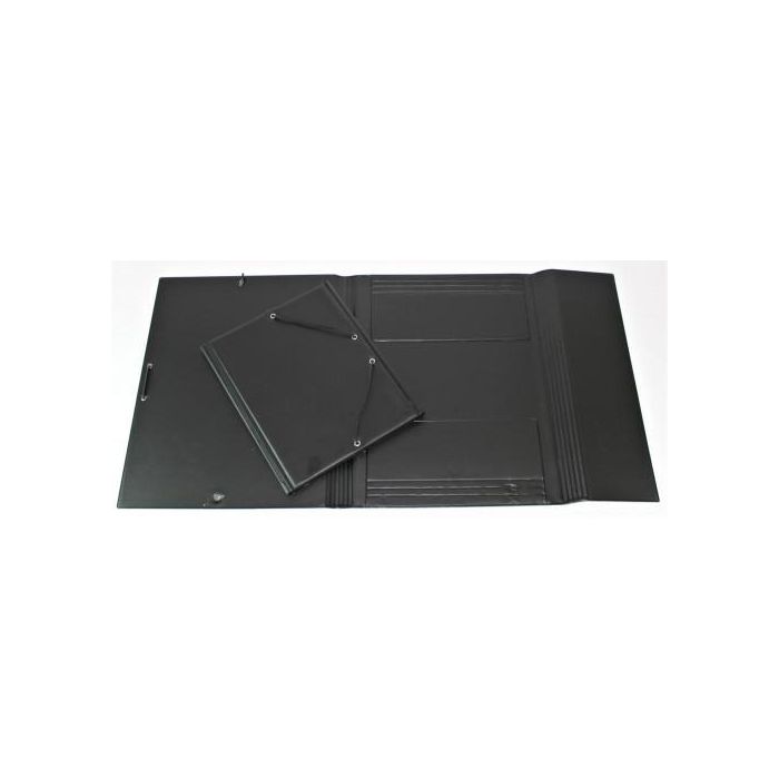 Carpeta Formato Cuarto Gomas y Sopalas Pvc Negra Iberplas 341CS00