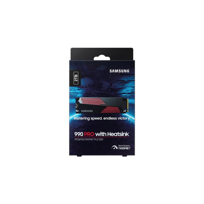 Samsung 990 PRO SSD 2TB M.2 PCIe 4.0 NVMe Lectura 7450 MB/s Escritura 6900 MB/s para PC y PS5 con Disipador RGB 2 Samsung 990 PRO SSD 2TB M.2 PCIe 4.0 NVMe Lectura 7450 MB/s Escritura 6900 MB/s para PC y PS5 con Disipador RGB 2