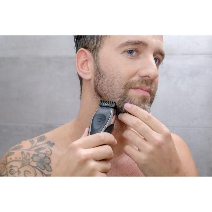Cortapelos estanco - WAHL - AQUA GROOM - 6 W - 11 peines guía - Autonomía de batería: 3 h - Negro 2 Cortapelos estanco - WAHL - AQUA GROOM - 6 W - 11 peines guía - Autonomía de batería: 3 h - Negro 2