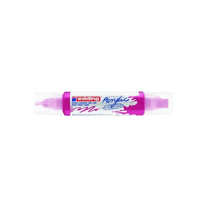 Marcador Acrylic Edding 5400 3D Doble Punta (2-3/5-10 Mm) Magenta 5 unidades