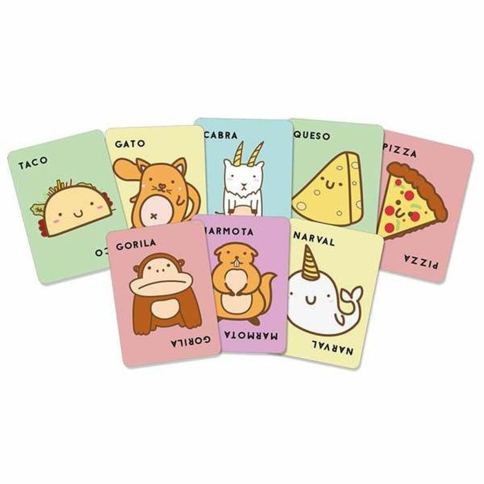 Juego taco, gato, cabra, queso, pizza. contiene 64 cartas. 2