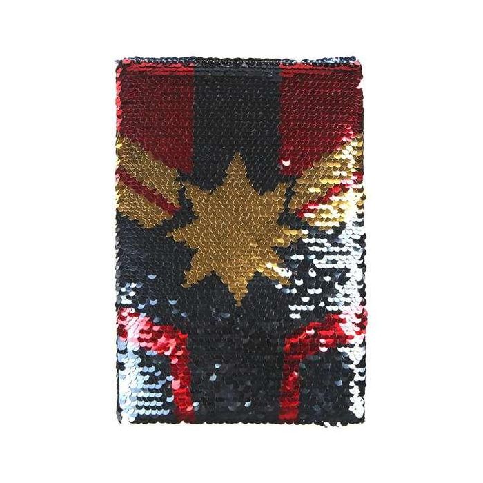 Cuaderno premium lentejuelas captain marvel 1 Cuaderno premium lentejuelas captain marvel 1