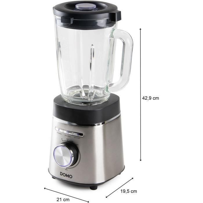 Licuadora - DOMO - DO740BL - Alta velocidad - 1400 W - 1,75 L - Gris 2 Licuadora - DOMO - DO740BL - Alta velocidad - 1400 W - 1,75 L - Gris 2