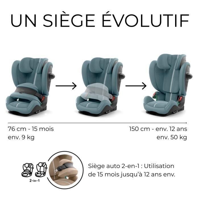 Silla de coche Pallas G i-size Cybex Gold 76 a 150 cm - 9 a 50 kg - 15 meses a 12 años - Azul tormenta Azul claro (Plus) 2 Silla de coche Pallas G i-size Cybex Gold 76 a 150 cm - 9 a 50 kg - 15 meses a 12 años - Azul tormenta Azul claro (Plus) 2