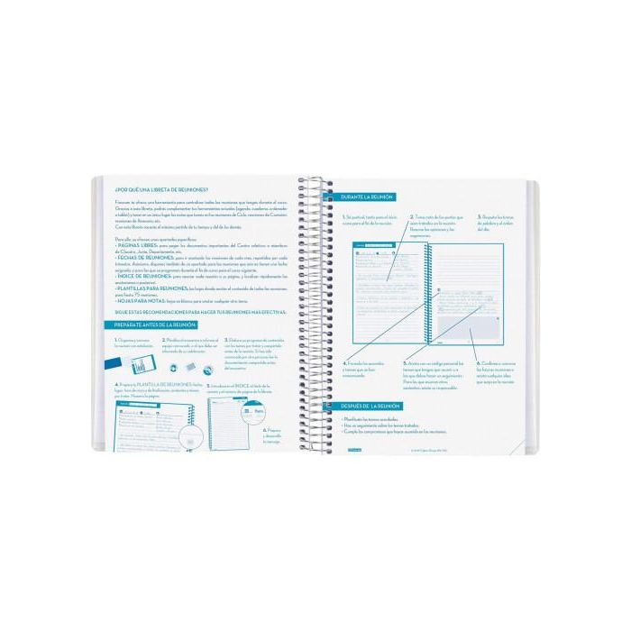 Finocam Libreta de Reuniones Docente Espiral 4º Tapas Personalizables con Papel Reciclado 6