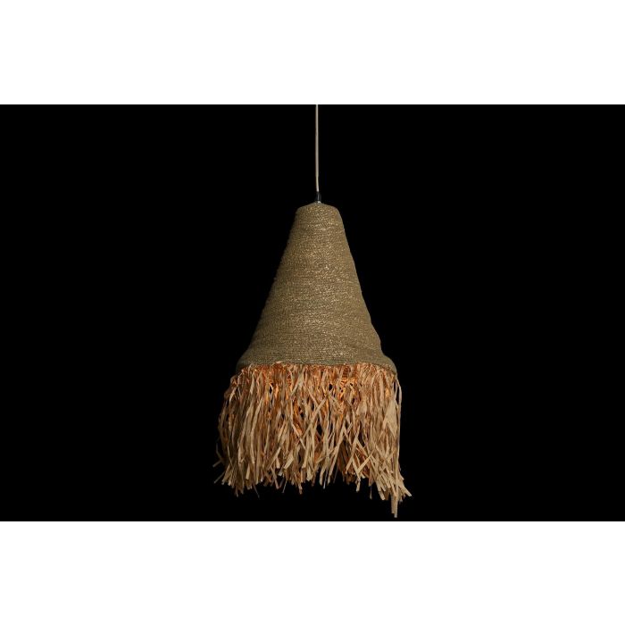 DKD Home Decor Lámpara de Techo Balines Natural Yute Hierro 44 x 67 x 44 cm 1