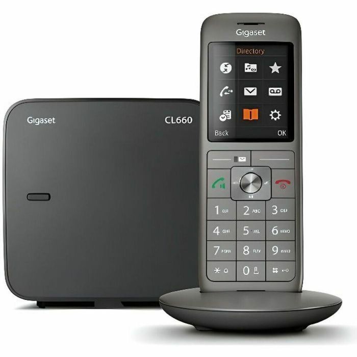 Gigaset Teléfono Fijo CL 660 Antracita Pantalla Color 2.4' Directorio 400 Contactos Conexión PC USB