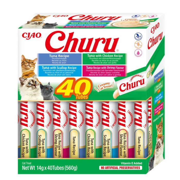 Churu Cat Variedades De Atun Con Marisco 40x14 gr