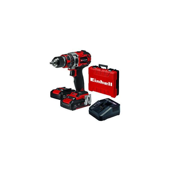 Einhell TP-CD 18/50 Li-i BL - Taladro Percutor Atornillador a Batería 18V, Sin Escobillas (Brushless), 50 Nm, 2 Baterías 2Ah Incluidas, Color Negro y Rojo 3