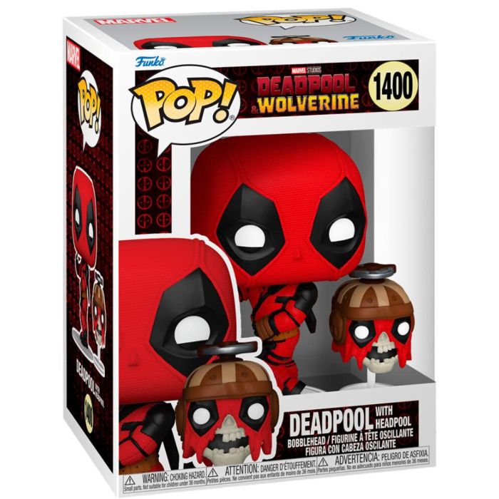 Funko Pop! 79768 Deadpool con Headpool Dúo Pop! y Buddy de Vinilo Marvel 9,6 cm y 5 cm 1