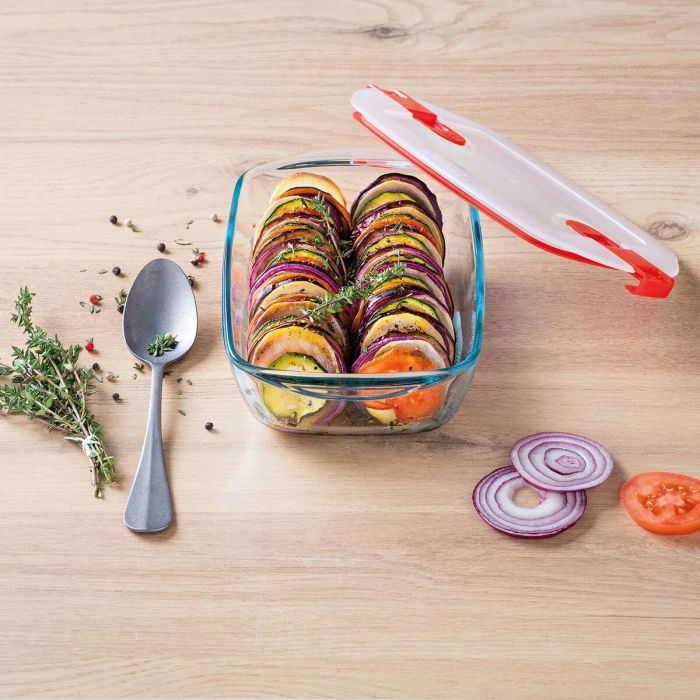 Pyrex Cook & Heat Caja rectangular de vidrio con tapa 23x15 cm para cocinar, hornear y calentar 3 Pyrex Cook & Heat Caja rectangular de vidrio con tapa 23x15 cm para cocinar, hornear y calentar 3