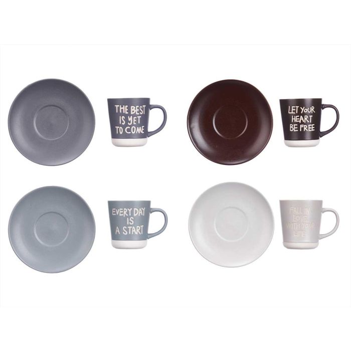Set 4 Tazas Vessia 180 ml Cerámica - Azul, Blanco, Gris, Negro - 34.5x8x17.5 cm (6 Unidades) 1 Set 4 Tazas Vessia 180 ml Cerámica - Azul, Blanco, Gris, Negro - 34.5x8x17.5 cm (6 Unidades) 1