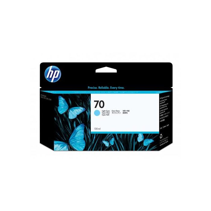 HP Cartucho de tinta original 70 cian claro 130 ml C9390A para Designjet Z2100, Z3100, Z3200 Photo