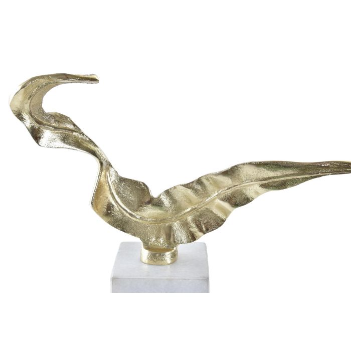 DKD Home Decor Figura Decorativa de Hoja en Aluminio y Mármol, Colores Dorado y Blanco, Medidas 28x8x25 cm, Pack 2 Unidades 1 DKD Home Decor Figura Decorativa de Hoja en Aluminio y Mármol, Colores Dorado y Blanco, Medidas 28x8x25 cm, Pack 2 Unidades 1