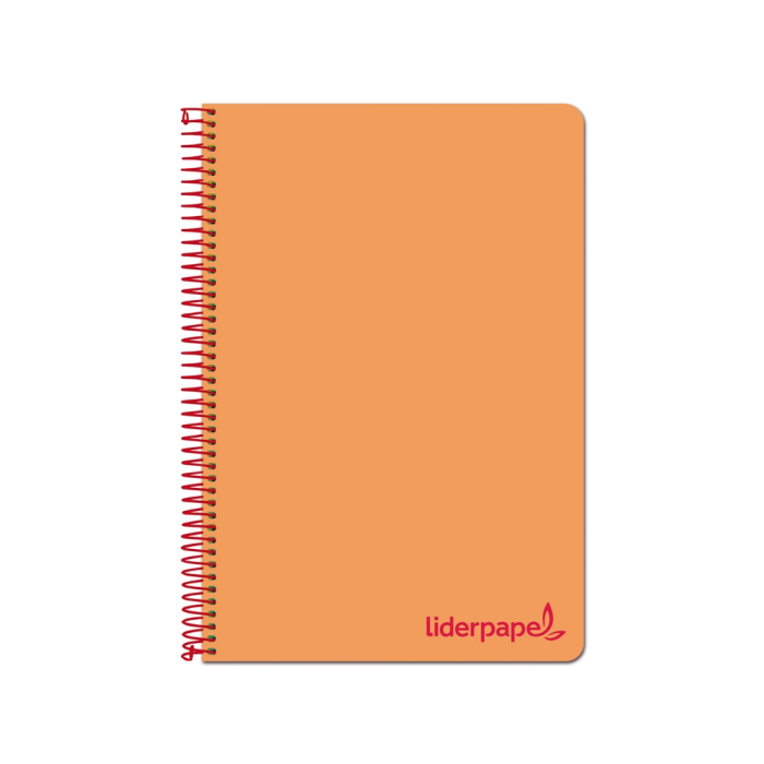Liderpapel Cuaderno Espiral A4 Wonder Tapa Plástico 80 Hojas 90gr Cuadro 4mm Margen Naranja 2