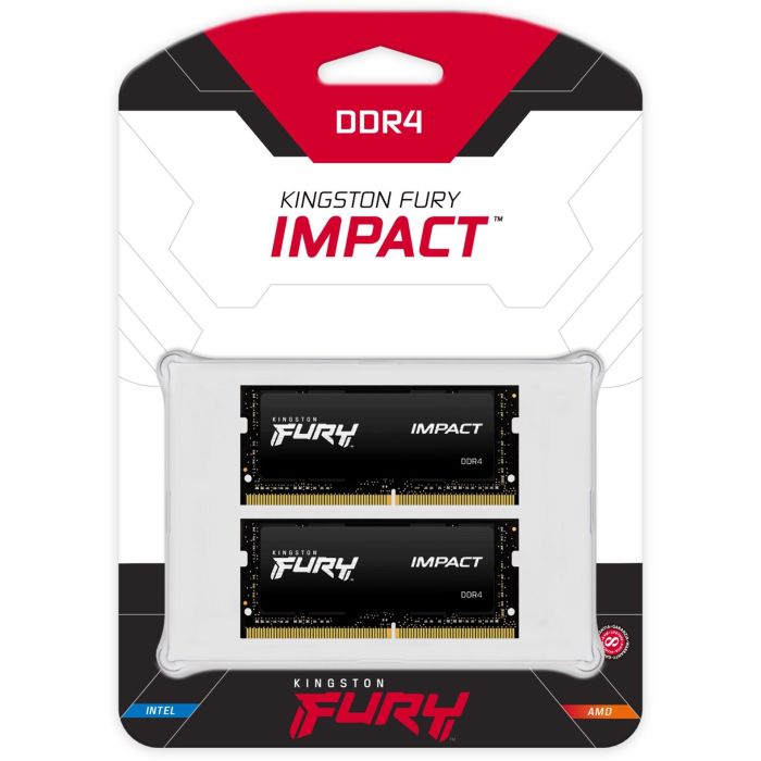 Kingston SO3200 FURY Impact Kit 64GB (2x32GB) DDR4 3200MT/s CL20 SODIMM para Portátil 7 Kingston SO3200 FURY Impact Kit 64GB (2x32GB) DDR4 3200MT/s CL20 SODIMM para Portátil 7