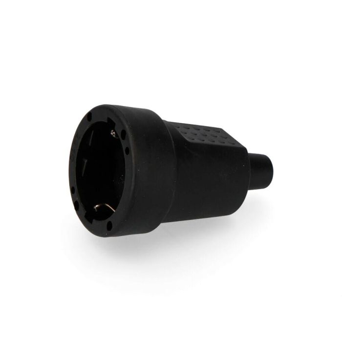 Edm Base aérea goma 10/16A 250V T/TL 4,8mm IP44 negra salida frontal 0 Edm Base aérea goma 10/16A 250V T/TL 4,8mm IP44 negra salida frontal 0