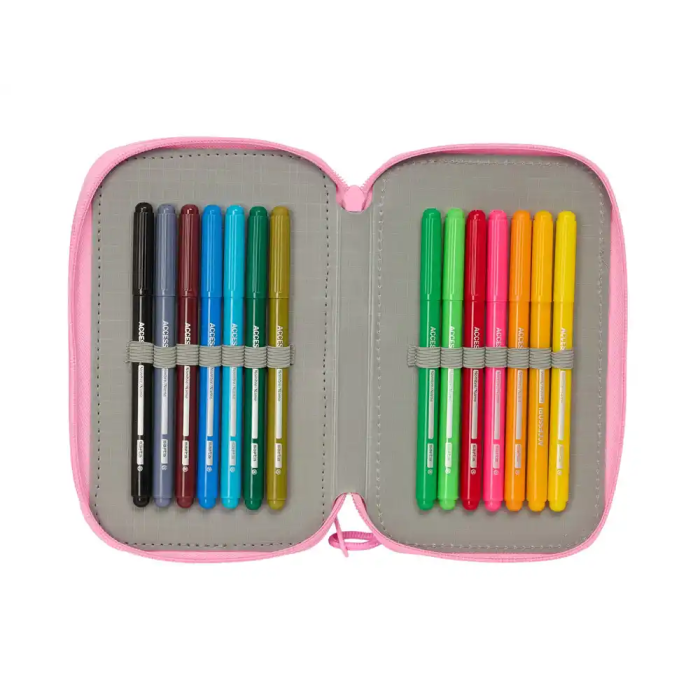 Safta Plumier Triple Blackfit8 Smile 37 Piezas 12,5x19,5x5,5 cm 5