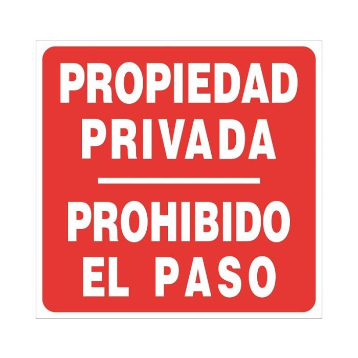 DUVER 860 Señal de Aluminio 245x245mm - Propiedad Privada / Prohibido El Paso 1 DUVER 860 Señal de Aluminio 245x245mm - Propiedad Privada / Prohibido El Paso 1