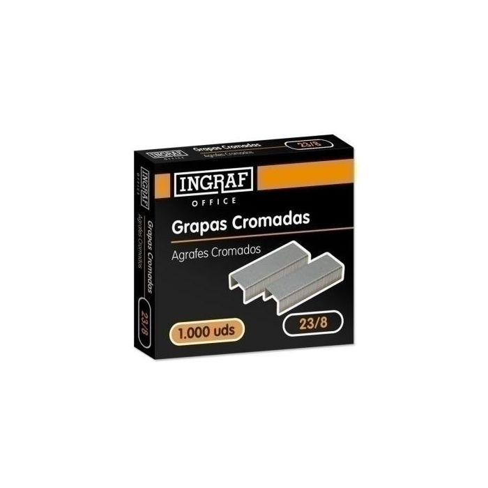 Grapas Office Gruesos 23/8 Galvanizadas Caja De 1000
