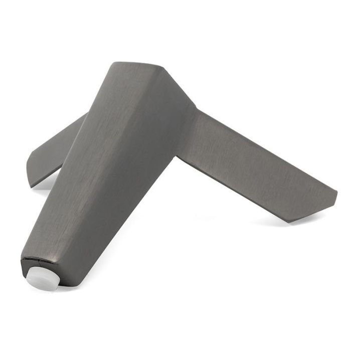 Q&Q Pata Metálica Vector H120 para Sofás y Muebles, Acabado Plomo, Altura 120 mm. Perfecta para Renovar o Crear Muebles Duraderos.