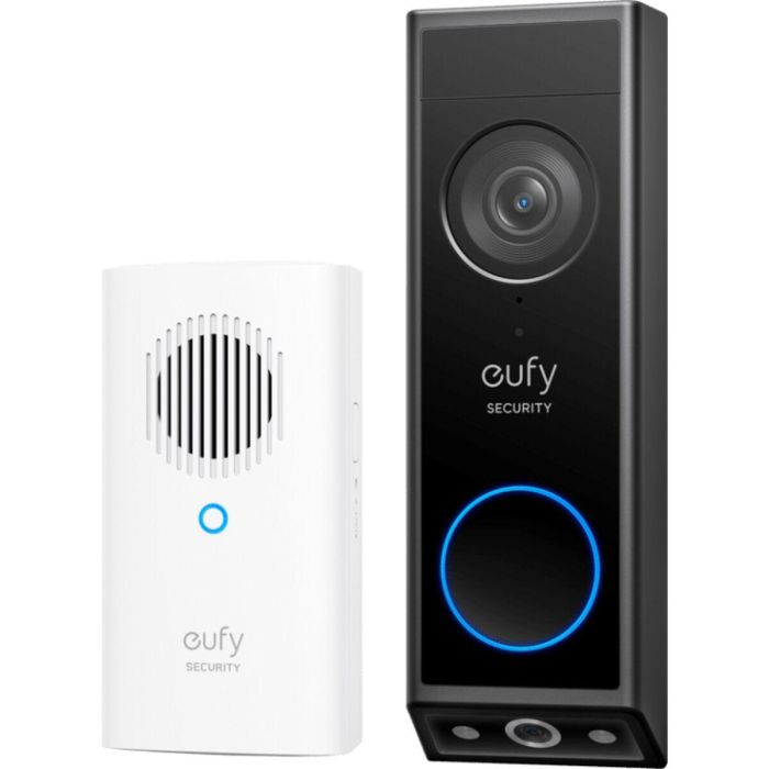 Eufy E8214311 Cámara Seguridad IP Exterior con Doble Cámara, 2K Full HD, Visión Nocturna Color y Detección Paquetes, Batería/Cable 24