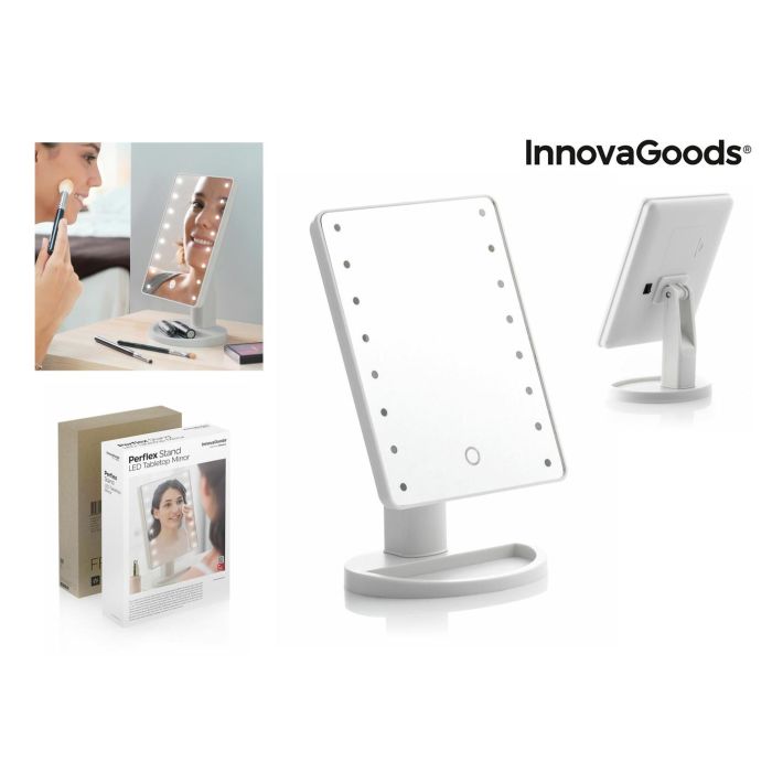 Espejo LED Táctil de Sobremesa Perflex InnovaGoods Espejo LED Táctil de Sobremesa Perflex InnovaGoods