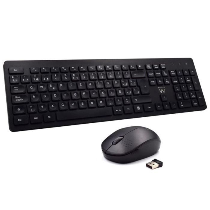 Ewent Teclado Inalámbrico Multimedia EW3256, Diseño Español QWERTY, Tecnología 2.4G, 13 Teclas Multimedia