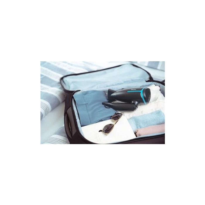 Secador de Viaje Beurer 1600W Plegable, Voltaje Dual, Color Negro Turquesa - Ideal para Cabello Sedoso 1 Secador de Viaje Beurer 1600W Plegable, Voltaje Dual, Color Negro Turquesa - Ideal para Cabello Sedoso 1