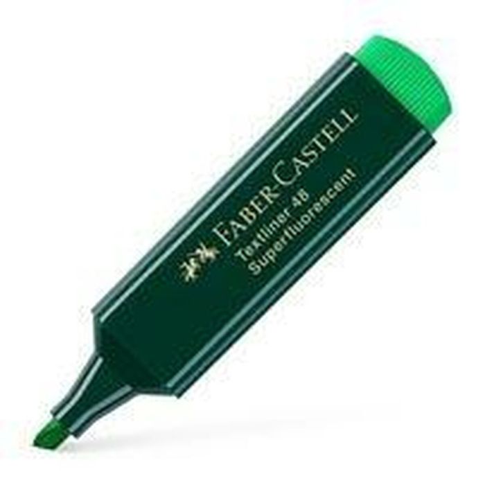 Set de Marcadores Fluorescentes Faber-Castell Textliner 48 Verde (10 Unidades) 1