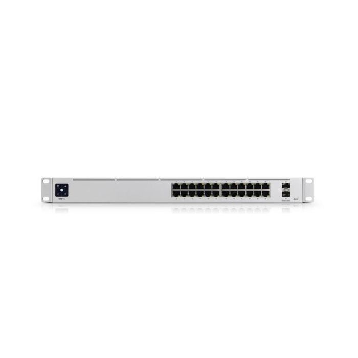 Ubiquiti (24) Gigabit RJ45 ports, (2) 10G SFP+ ports, L2/L3, 1.3" touchscreen display 1 Ubiquiti (24) Gigabit RJ45 ports, (2) 10G SFP+ ports, L2/L3, 1.3" touchscreen display 1