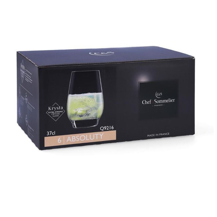 Chef & Sommelier Caja 6 Vasos Altos Krysta Absoluty Vidrio Transparente 37 cL | Brillo Excepcional, Apto Lavavajillas 5