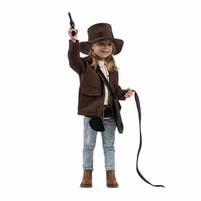 Disfraz yo quiero ser arqueólogo/a sombrero, chaqueta con camisa, cinturón, pistolera, pistola, látigo y bolsa talla 3-5 y 6 Disfraz yo quiero ser arqueólogo/a sombrero, chaqueta con camisa, cinturón, pistolera, pistola, látigo y bolsa talla 3-5 y 6