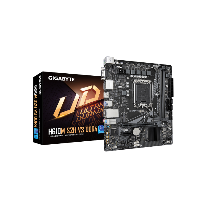 Gigabyte H610M S2H V3 DDR4 placa base Intel H610 Express LGA 1700 micro ATX Gigabyte H610M S2H V3 DDR4 placa base Intel H610 Express LGA 1700 micro ATX