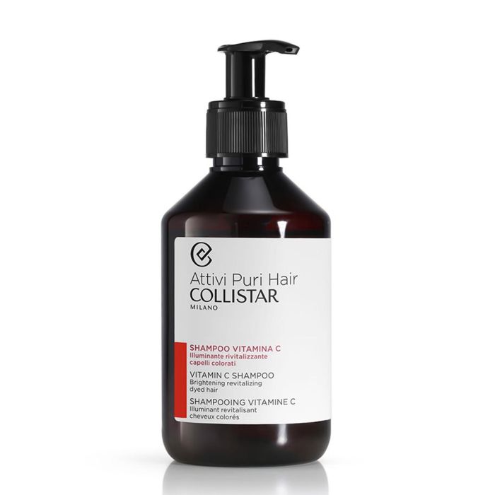 Collistar Champú Revitalizante Vitamina C para Cabello Teñido o Apagado, 250 ml