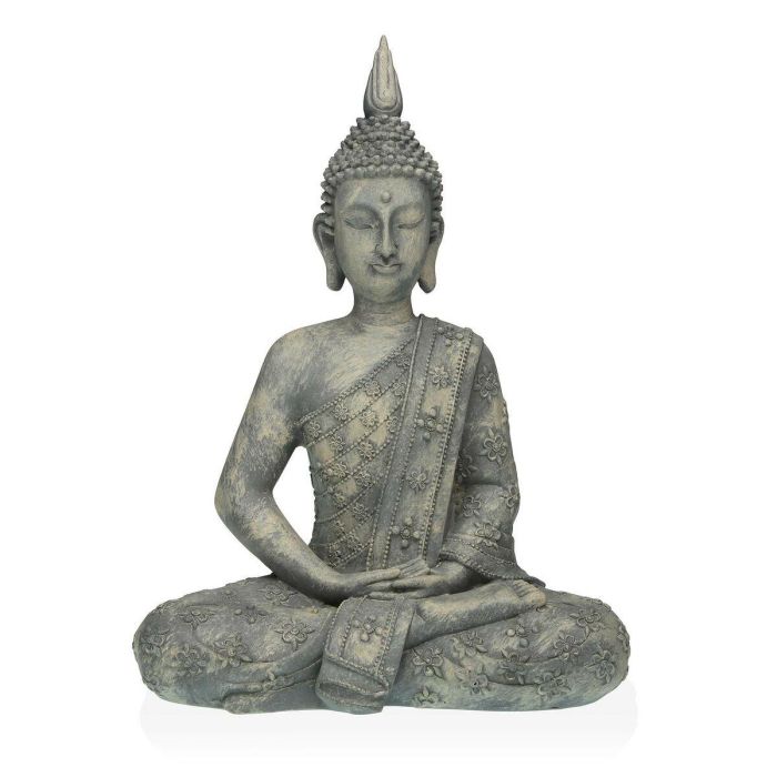 Figura Decorativa Versa Gris Buda 19 x 40 x 28 cm Resina