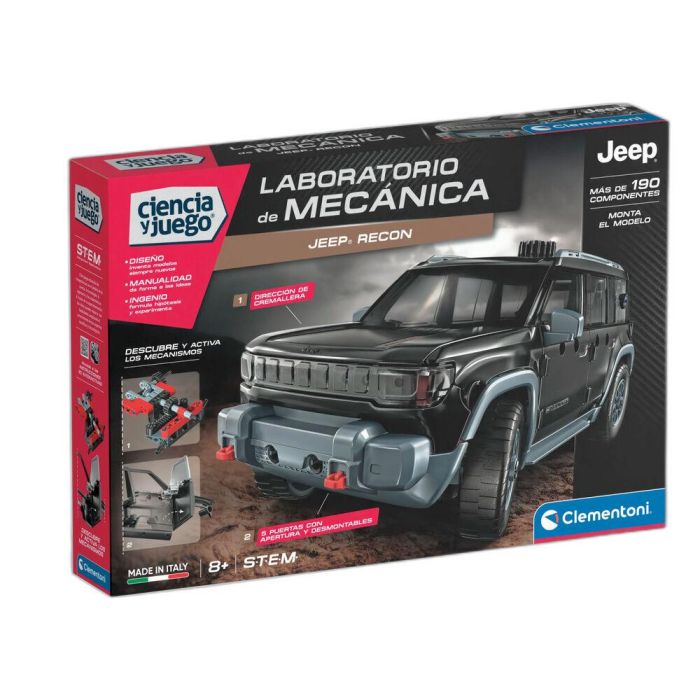 Clementoni Jeep Recon Mechanics Kit de Construcción +8 Años con +200 Componentes y Diseño Fiel al Original Eléctrico Todoterreno