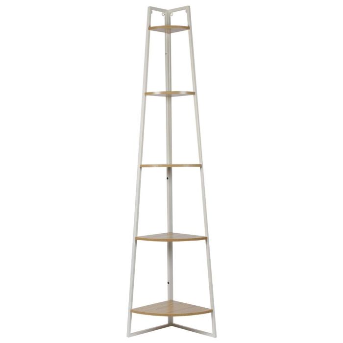 Home Deco Factory Estantería Esquina 5 Baldas Blanca Essentiel - Metal y Madera 34x34x180 cm 0 Home Deco Factory Estantería Esquina 5 Baldas Blanca Essentiel - Metal y Madera 34x34x180 cm 0