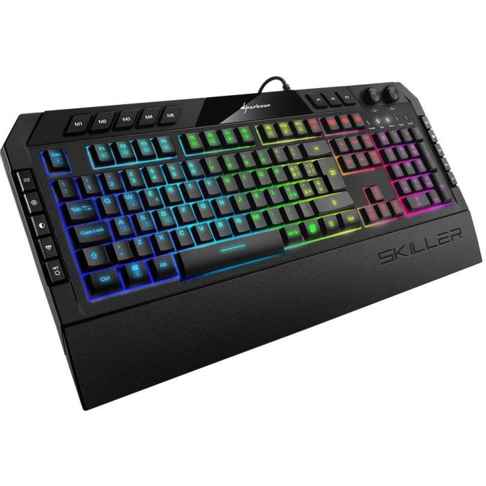 Sharkoon SKILLER SGK5 Teclado Gaming con Cable USB LED RGB, Layout IT, N-Key Rollover, Negro