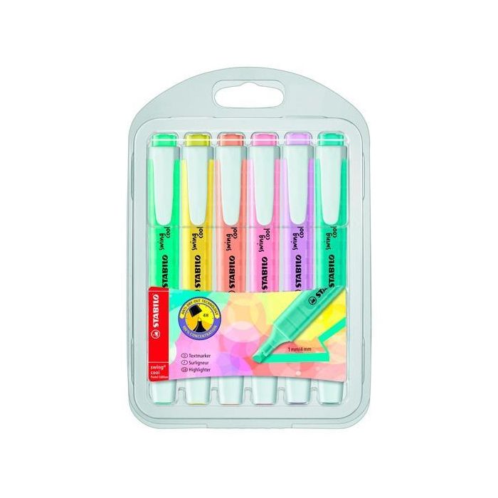 Stabilo Marcador Fluorescente Swing Cool Pastel C-Surtidos Blíster 6 Ud Stabilo Marcador Fluorescente Swing Cool Pastel C-Surtidos Blíster 6 Ud